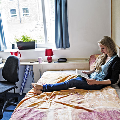 Student in their accommodation